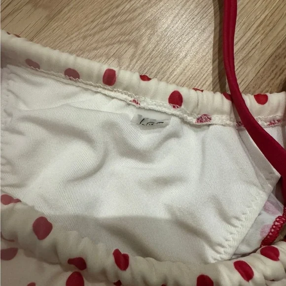 Victoria's Secret Red and White Polka Dot Bikini - Picture 4 of 6